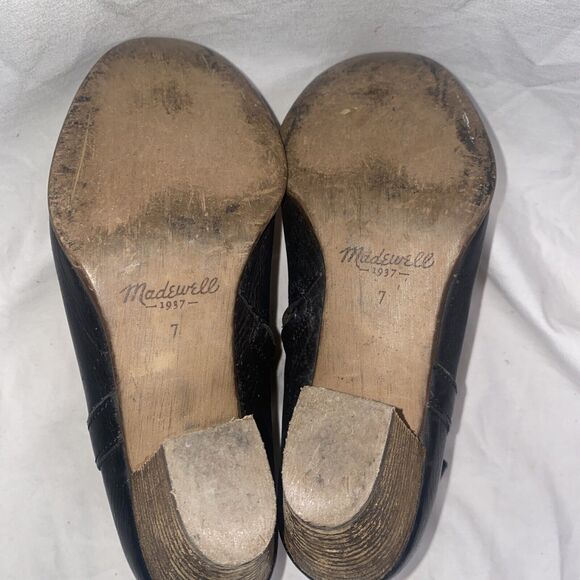 Madewell Billie Ankle Booties Heel 7 Black Leather Casual Zip Romania - Picture 8 of 11